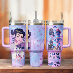 Gleammerch Huntrix x Kpop Demon Hunters Music Custom Stanley Quencher 40oz Stainless Steel Tumbler With Handle - Style 3