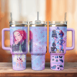 Gleammerch Huntrix x Kpop Demon Hunters Music Custom Stanley Quencher 40oz Stainless Steel Tumbler With Handle - Style 4