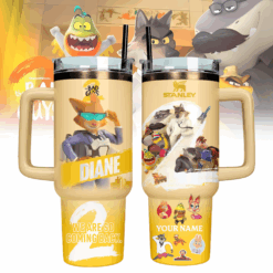 Gleammerch The Bad Guys 2 Cartoon Custom Stanley Quencher 40oz Stainless Steel Tumbler With Handle - Style 7