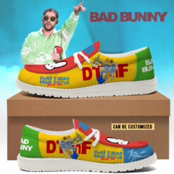 Gleammerch Bad Bunny Personalized Hey Dude Shoes For Men And Women