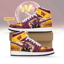 Gleammerch Washington Commanders AJ1 High Sneakers Shoes For Men And Women