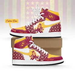 Gleammerch Arizona State Sun Devils AJ1 High Sneakers Shoes For Men And Women