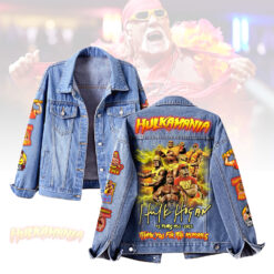 Gleammerch Hulk Hogan Music Denim Jacket Gift For Fans
