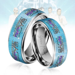 Gleammerch Backstreet Boys Silver Tungsten Rings Gift For Fans