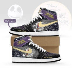 Gleammerch The Nightmare Before Christmas x Halloween AJ1 High Sneakers Shoes For Men And Women
