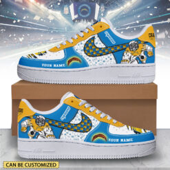 Gleammerch Los Angeles Chargers Air Low-Top Sneakers Shoes For Men And Women