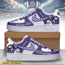 Gleammerch Baltimore Ravens Air Low-Top Sneakers Shoes For Men And Women