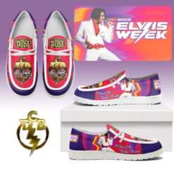 Gleammerch Elvis Presley Personalized Hey Dude Shoes For Men And Women