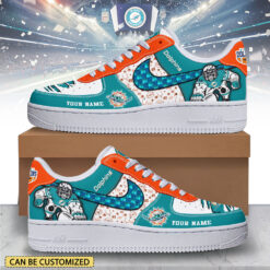Gleammerch Miami Dolphins Air Low-Top Sneakers Shoes For Men And Women