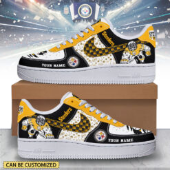 Gleammerch Pittsburgh Steelers Air Low-Top Sneakers Shoes For Men And Women