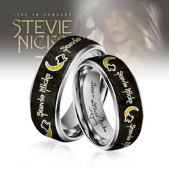 Gleammerch Stevie Nicks Silver Tungsten Rings Gift For Fans - Style 1