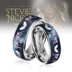 Gleammerch Stevie Nicks Silver Tungsten Rings Gift For Fans - Style 2