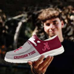 Gleammerch Alabama Crimson Tide Personalized Hey Dude Shoes For Men And Women