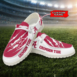 Gleammerch Alabama Crimson Tide Personalized Hey Dude Shoes For Men And Women