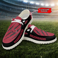 Gleammerch Arkansas Razorbacks Personalized Hey Dude Shoes For Men And Women