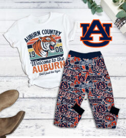 Gleammerch Auburn TigersPajamas Full Set Gifts For Fans