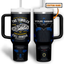 Gleammerch Batman Custom Stanley Quencher 40oz Stainless Steel Tumbler With Handle