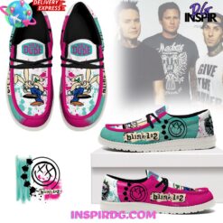 Gleammerch Blink-182 Personalized Personalized Hey Dude Shoes For Men And Women