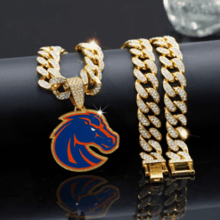 Gleammerch Boise State Broncos Necklace Bling Gifts For Fans