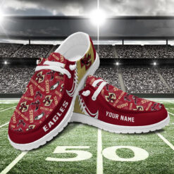 Gleammerch Boston College Eagles Personalized Hey Dude Shoes For Men And Women