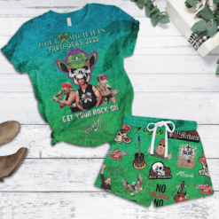 Gleammerch Bret Michaels Short Pajamas Set