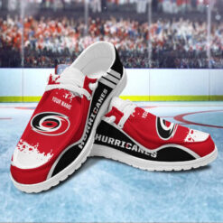 Gleammerch Carolina Hurricanes Personalized Hey Dude Shoes For Men And Women