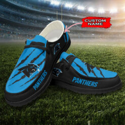 Gleammerch Carolina Panthers Personalized Hey Dude Shoes For Men And Women