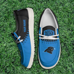 Gleammerch Carolina Panthers Personalized Hey Dude Shoes For Men And Women