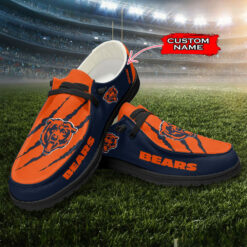 Gleammerch Chicago Bears Personalized Hey Dude Shoes For Men And Women