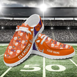 Gleammerch Clemson Tigers Personalized Hey Dude Shoes For Men And Women