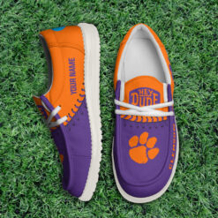Gleammerch Clemson Tigers Personalized Hey Dude Shoes For Men And Women