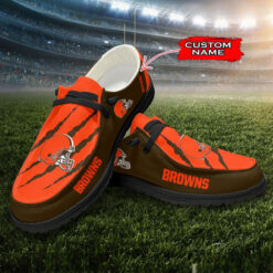 Gleammerch Cleveland Browns Personalized Hey Dude Shoes For Men And Women