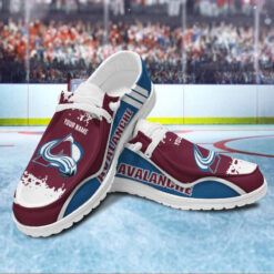 Gleammerch Colorado Avalanche Personalized Hey Dude Shoes For Men And Women