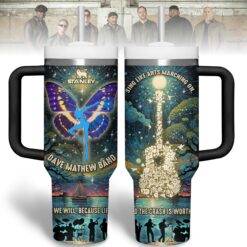Gleammerch Dave Matthews Band Custom Stanley Quencher 40oz Stainless Steel Tumbler With Handle