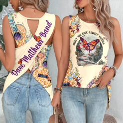 Gleammerch Dave Matthews Band Cut Out Wrap Back Tank Top