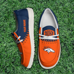 Gleammerch Denver Broncos Personalized Hey Dude Shoes For Men And Women