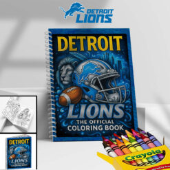 Gleammerch Detroit Lions Coloring Book Gift For Fans