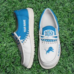 Gleammerch Detroit Lions Personalized Hey Dude Shoes For Men And Women