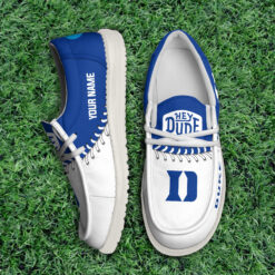 Gleammerch Duke Blue Devils Personalized Hey Dude Shoes For Men And Women