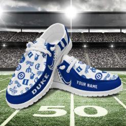 Gleammerch Duke Blue Devils Personalized Hey Dude Shoes For Men And Women