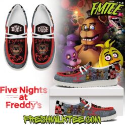 Gleammerch Five Nights at Freddy's Personalized Personalized Hey Dude Shoes For Men And Women