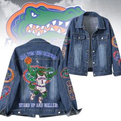Gleammerch Florida Gators Denim Jacket Gift For Fans