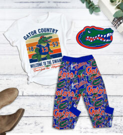 Gleammerch Florida GatorsPajamas Full Set Gifts For Fans