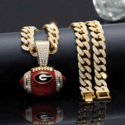 Gleammerch Georgia Bulldogs Necklace Bling Gifts For Fans