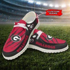 Gleammerch Georgia Bulldogs Personalized Hey Dude Shoes For Men And Women