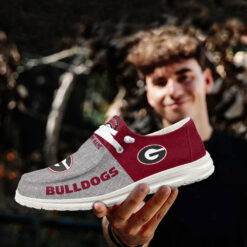 Gleammerch Georgia Bulldogs Personalized Hey Dude Shoes For Men And Women