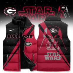 Gleammerch Georgia Bulldogs Sleeveless Puffer Jacket Gift For Fan