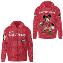 Gleammerch Georgia Bulldogs Zip Hoodie Gift For Fan