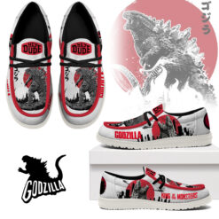 Gleammerch Godzilla Personalized Hey Dude Shoes For Men And Women
