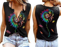 Gleammerch Grateful Dead Women's V-neck Tank Top